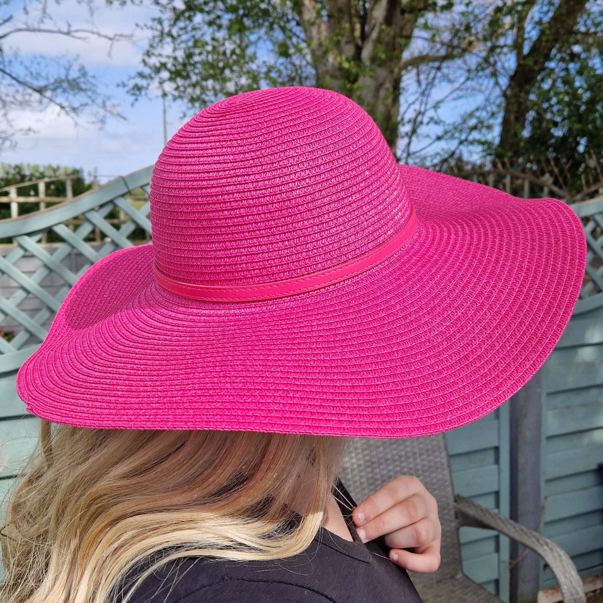 Pink hat on sale