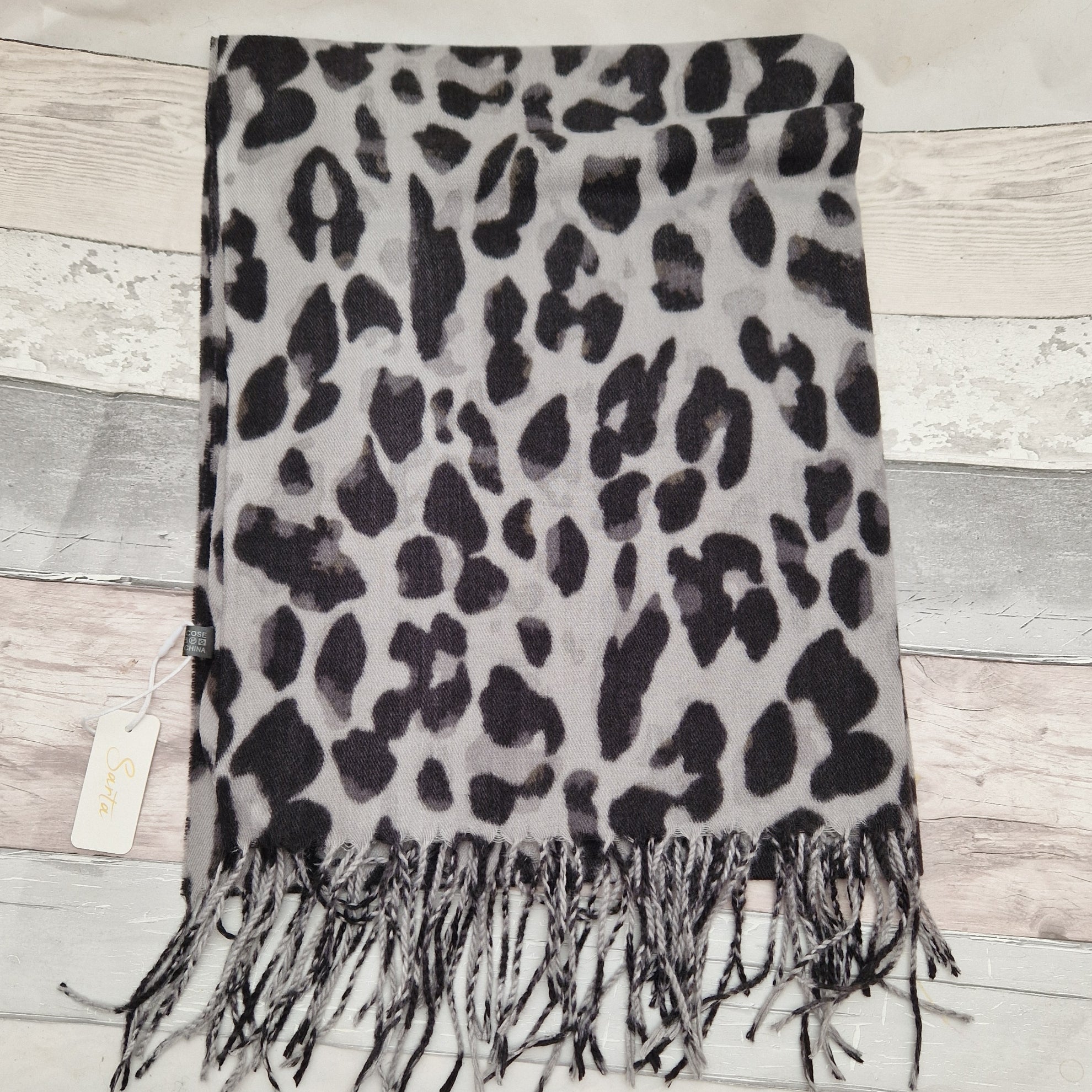 Grey 2024 print scarf