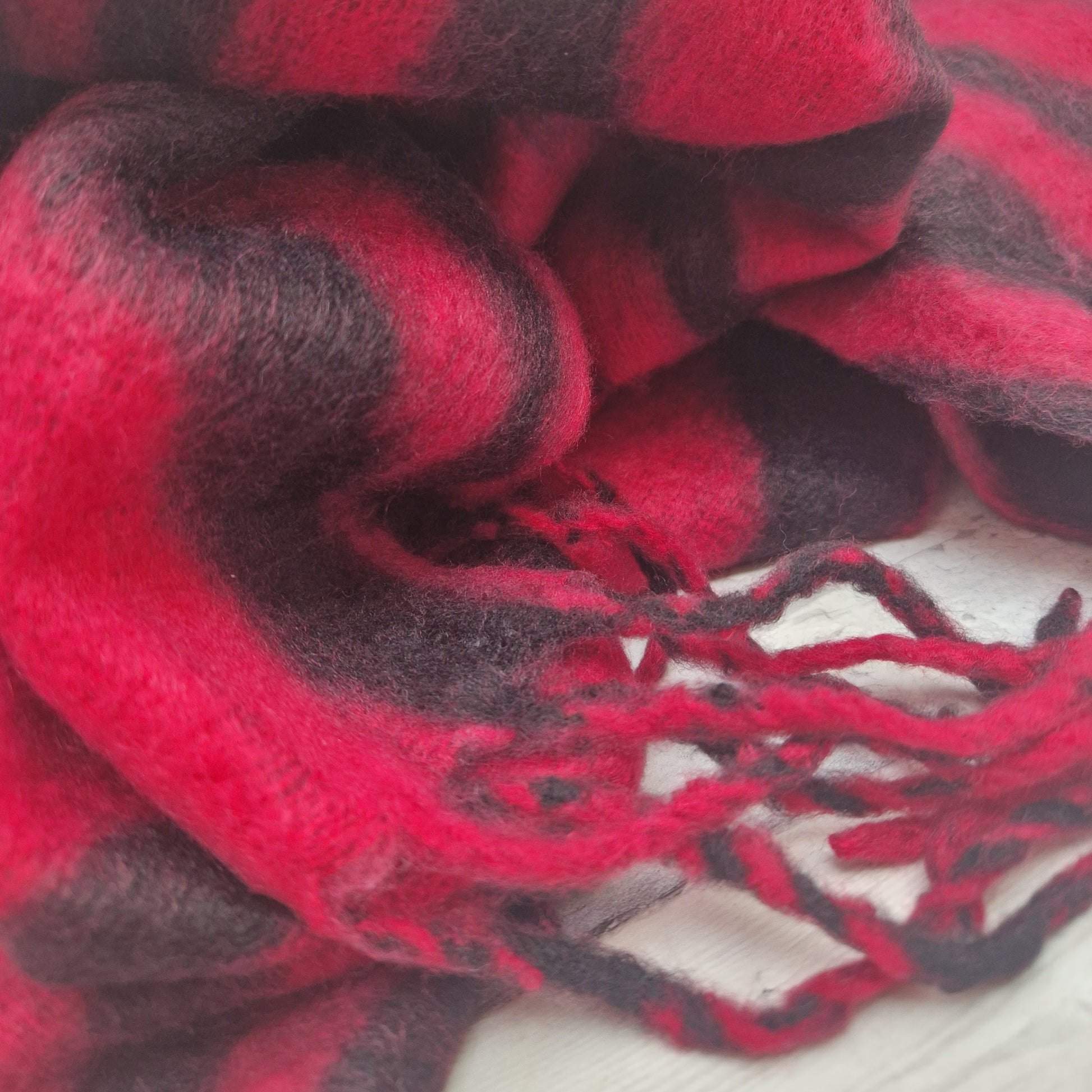 Large Black and Pink Blanket scarf in a Zebra print design.