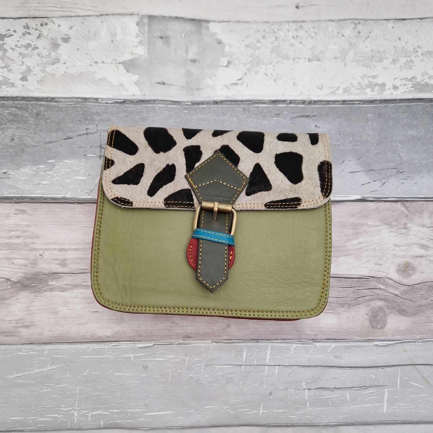 Ria - Leather Animal Print Crossbody Bag