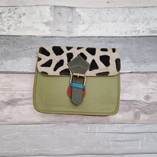 Ria - Leather Animal Print Crossbody Bag