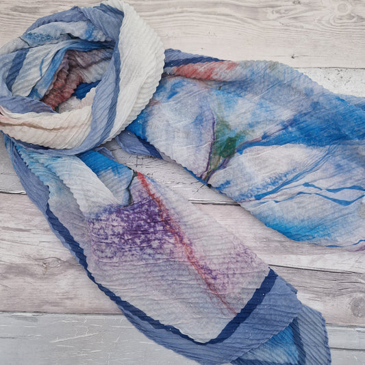 Recycled Plastic Bottles "Eco" Scarf with a Floral Lily print in 3 colours