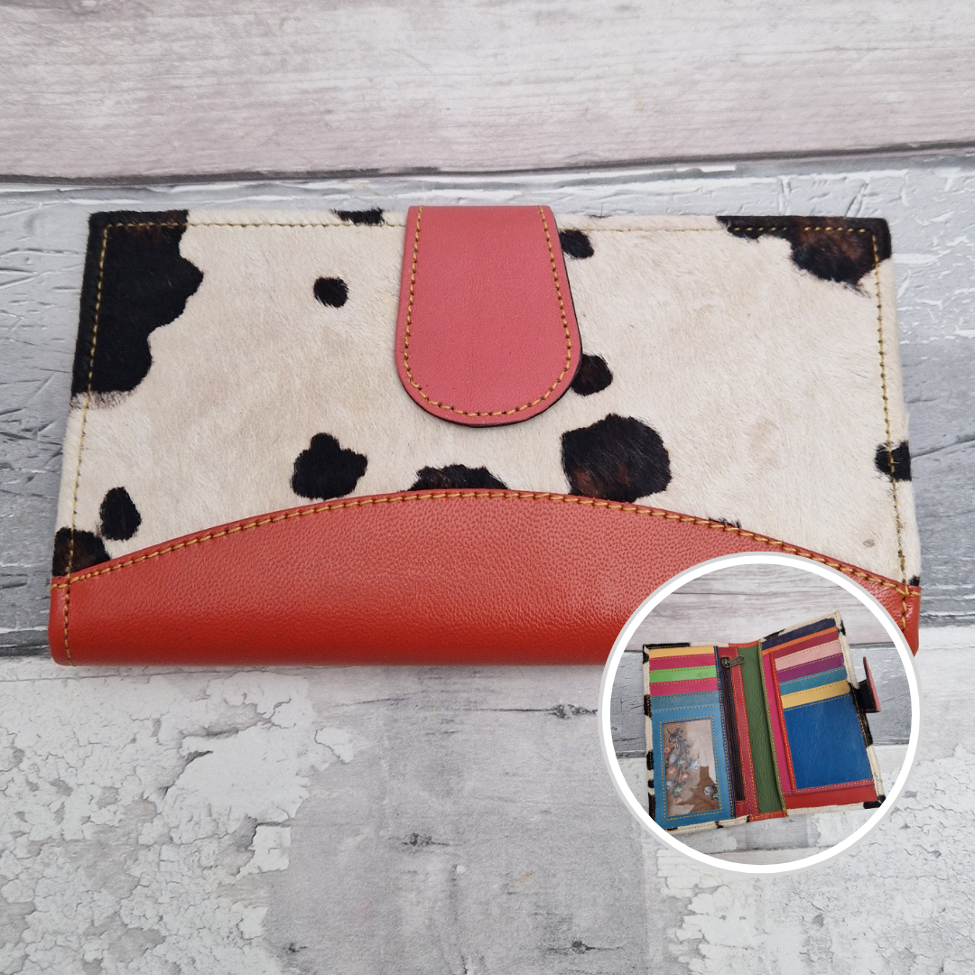 Samira - Animal Print Purse made from upcycled Leather