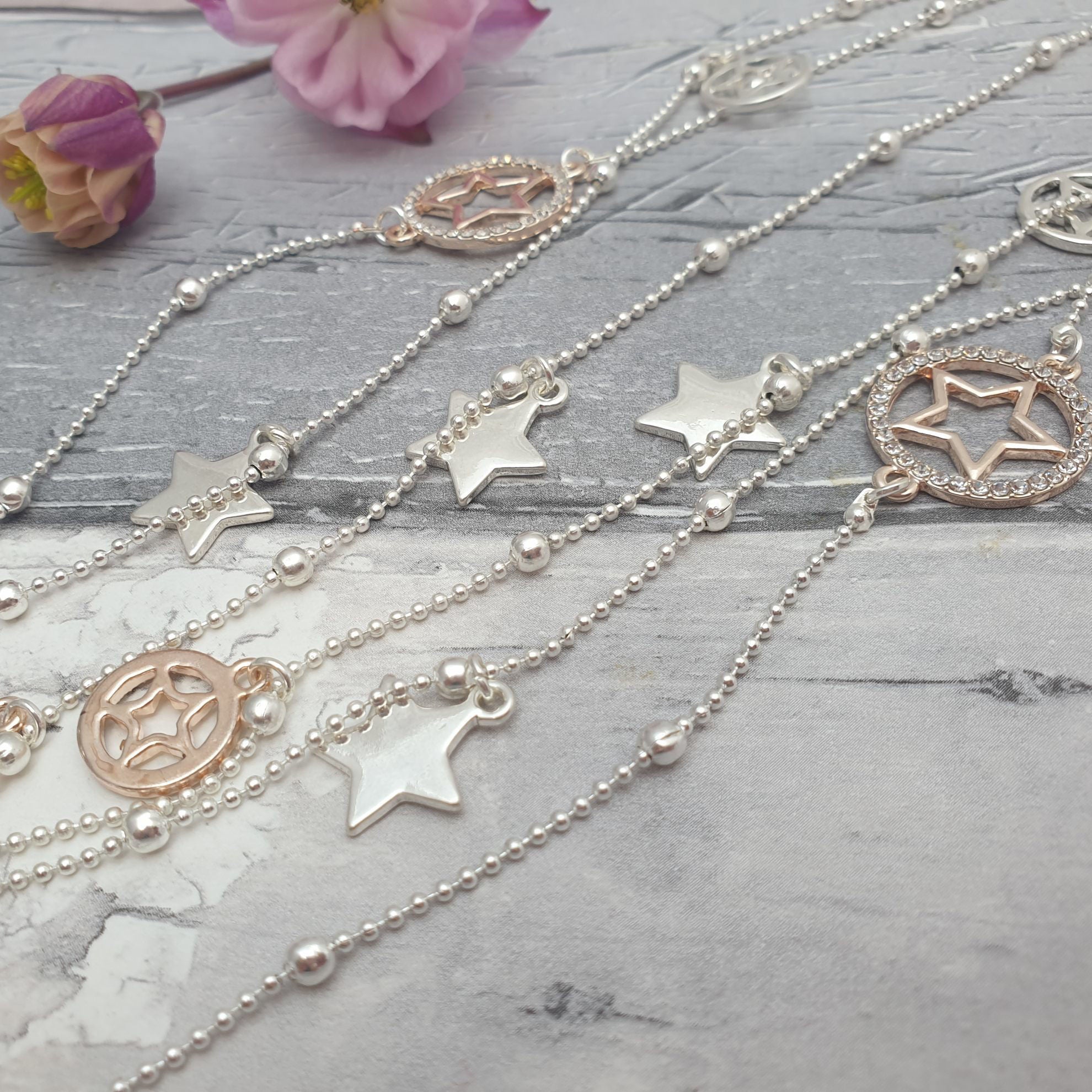 Long hot sale star necklace