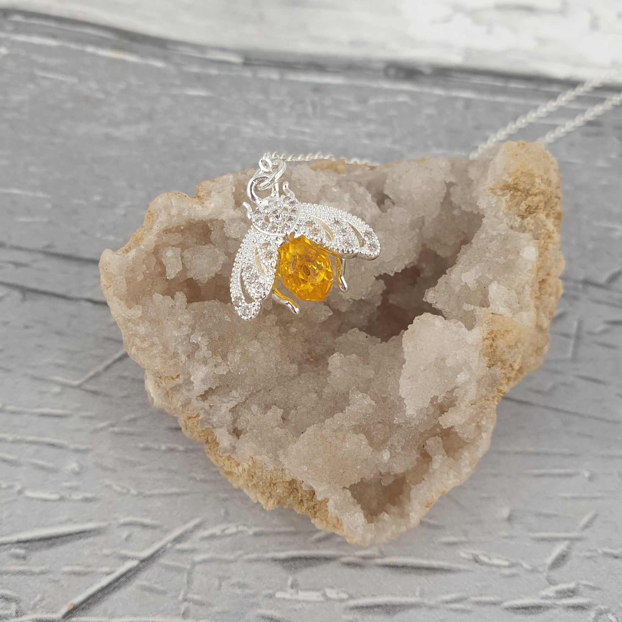 Yellow crystal deals pendant