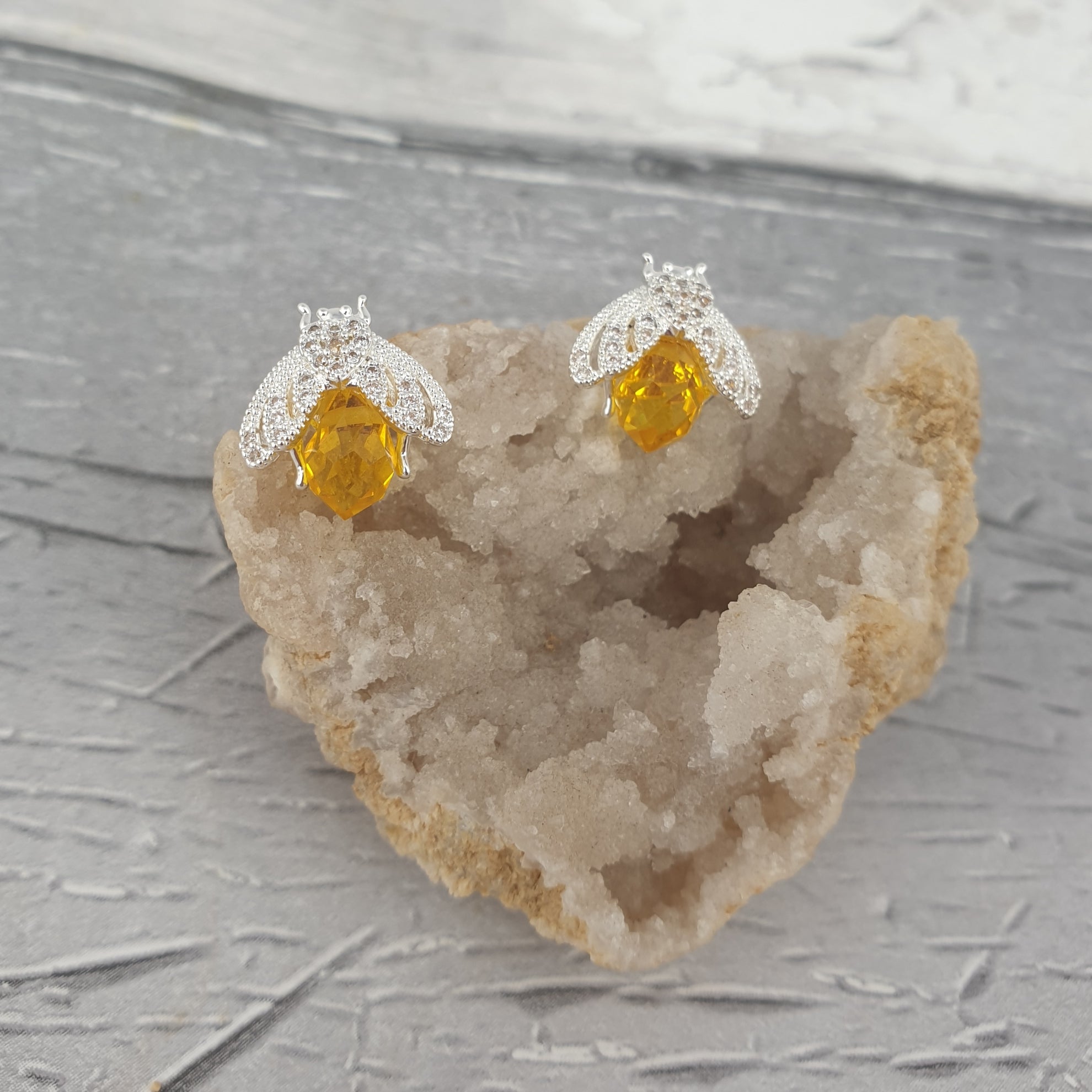 Yellow 2025 crystal earrings